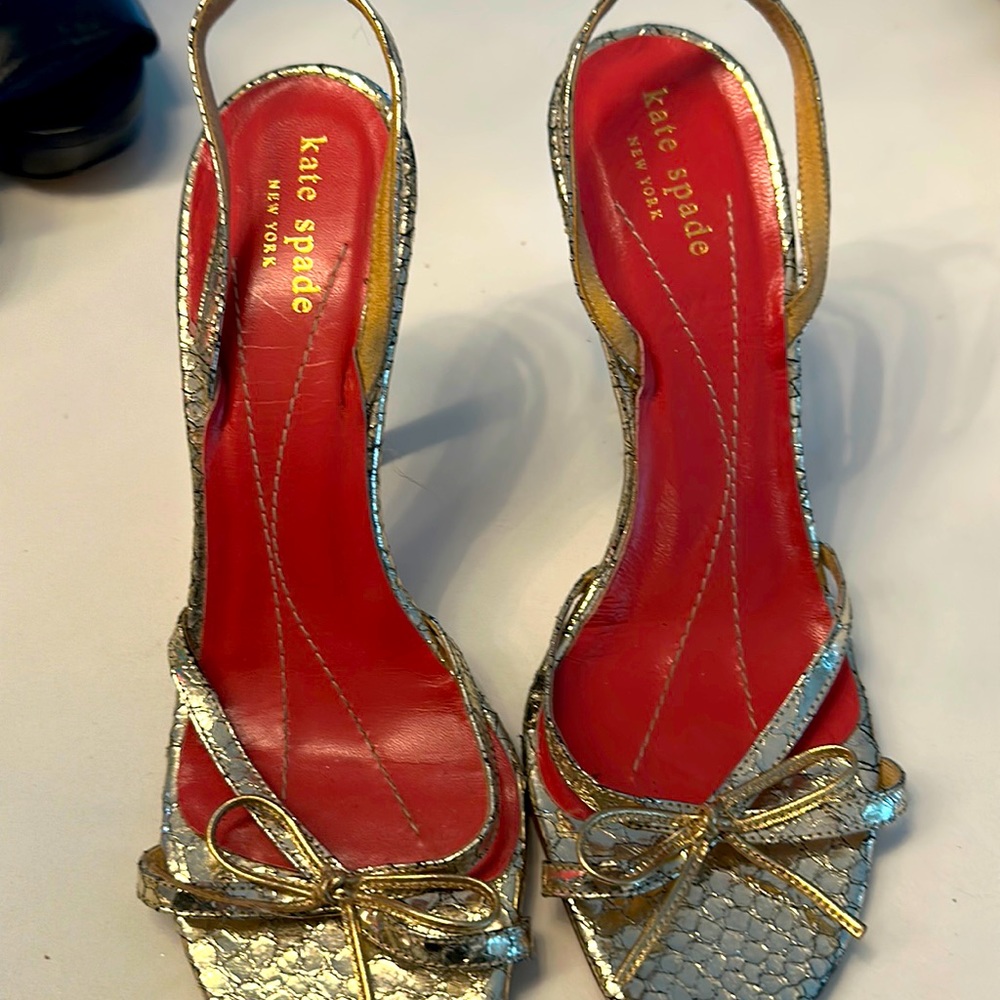 Kate spade gold shoes  size 8. 20.00